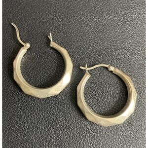 Vintage Sterling Silver Hoop Earrings Lightweight Classic Dainty 925